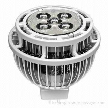 LD 5W MR16 LED Spotlight, Convex with 32 Pieces Aluminum Fins, Bridgelux/Epistar/Epileds Chip